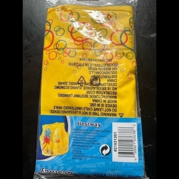 𝅺new in Package!! H2O GO!  Bestway Tropical Swim Vest for 3-6 Year Olds - Picture 5 of 5